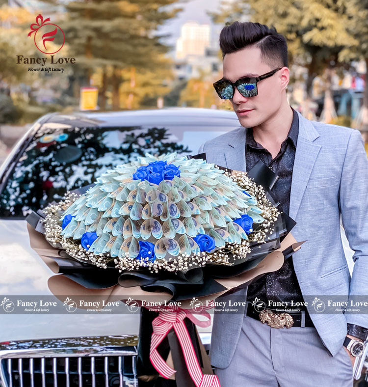 Bó hoa tiền 50 triệu quà tặng sinh nhật đẳng cấp