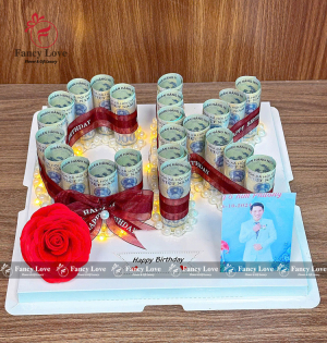 Khuôn đút tiền chữ CK tặng sinh nhật Chồng