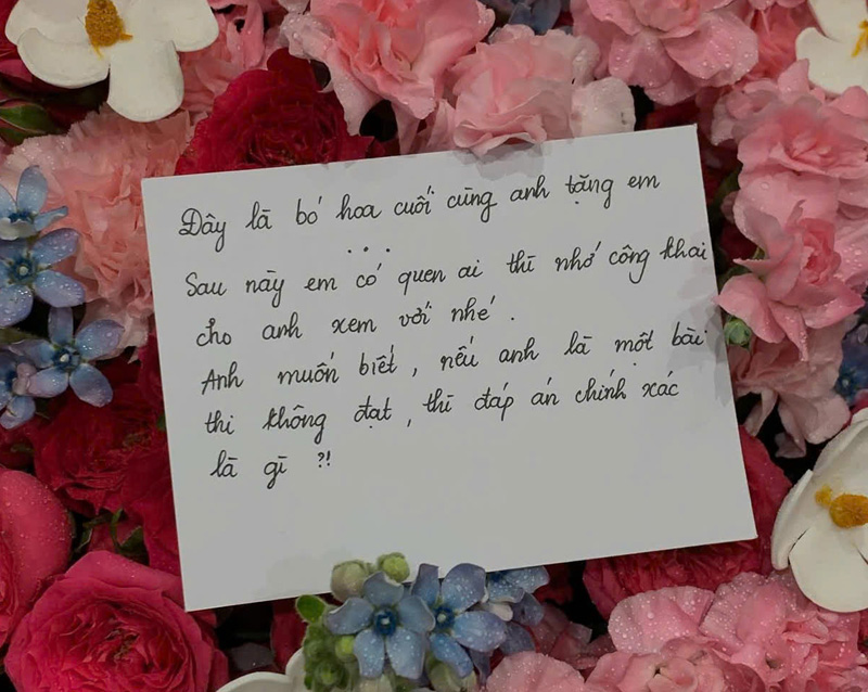 đây là bó hoa cuối cùng anh tặng em